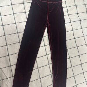 Agent 84 brand Burgundy Velvet Leggings
